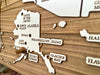 Pushpin Map on Wood - National Parks