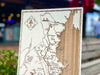Appalachian Trail - Historic Map on Wood