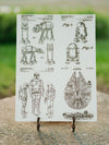 Star Wars Quad Characters & Vehicles - Patent on Wood
