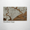 Edisto Island, SC - Street Map on Wood