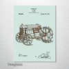 Henry Ford Tractor - Patent on Wood