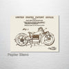 Indian Motorcycle - Patent on Wood