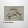Indian Motorcycle - Patent on Wood