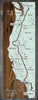 Pacific Crest Trail - Map on Wood