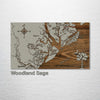 Beaufort, Bluffton, Savannah - Whimsical Map on Wood