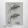 Smith and Wesson Revolver - Patent on Wood