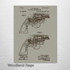Smith and Wesson Revolver - Patent on Wood