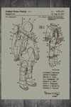 Space Suit - Patent on Wood