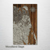 Virginia Beach - Street Map on Wood