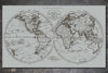 Historic World Map on Wood 1795