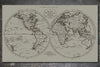 Historic World Map on Wood 1795