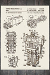 Transformer Action Figure - Patent on Wood