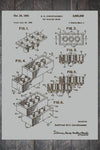 LEGO Building Block - Patent on Wood