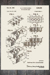 LEGO Building Block - Patent on Wood