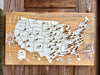 On The Road Edition - USA Map w/ Labels & 100 Wooden Pushpins (Customize!)
