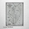 Chesapeake & Delaware Bays 1840 - Historic Map