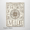 Go Confidently In The Direction Of Your Dreams "Henry David Thoreau" - Quote - Patent Size